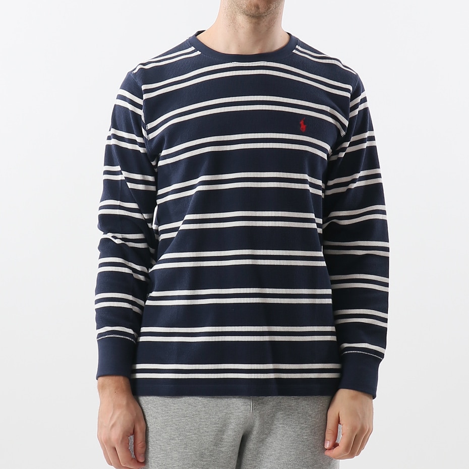 ストライプ ロングスリーブ ワッフルTシャツ 20FW ポロ ラルフ ローレン(RM8-S303)