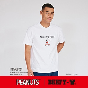PEANUTS x BEEFY-T クルーネックTシャツ 26SS BEEFY-T ヘインズ(HM1-D002)