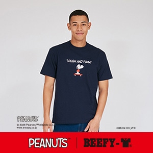 PEANUTS x BEEFY-T �N���[�l�b�NT�V���c 26SS BEEFY-T �w�C���Y(HM1-D002)