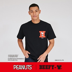 PEANUTS x BEEFY-T �N���[�l�b�NT�V���c 26SS BEEFY-T �w�C���Y(HM1-D003)