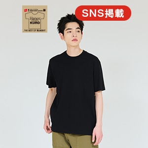 Hanes T-SHIRTS KURO �N���[�l�b�NT�V���c